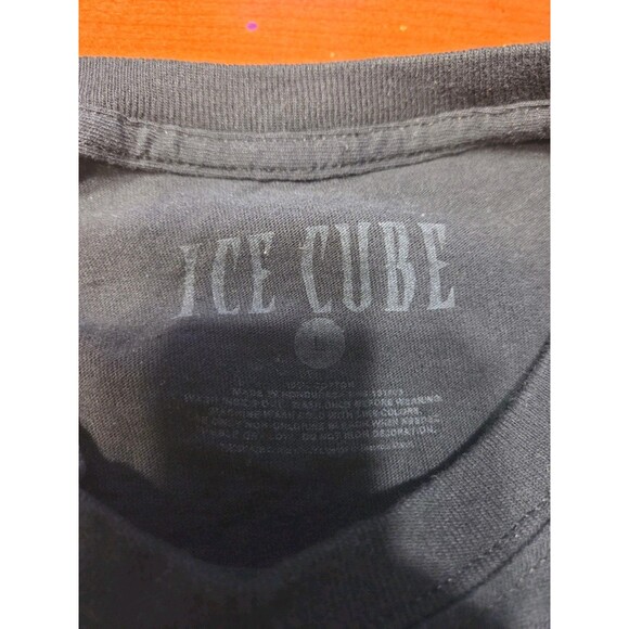 Ice Cube T-Shirt Men's Large Black Graphic Tee Rap Hip Hop 90s Style Portrait - Picture 4 of 4